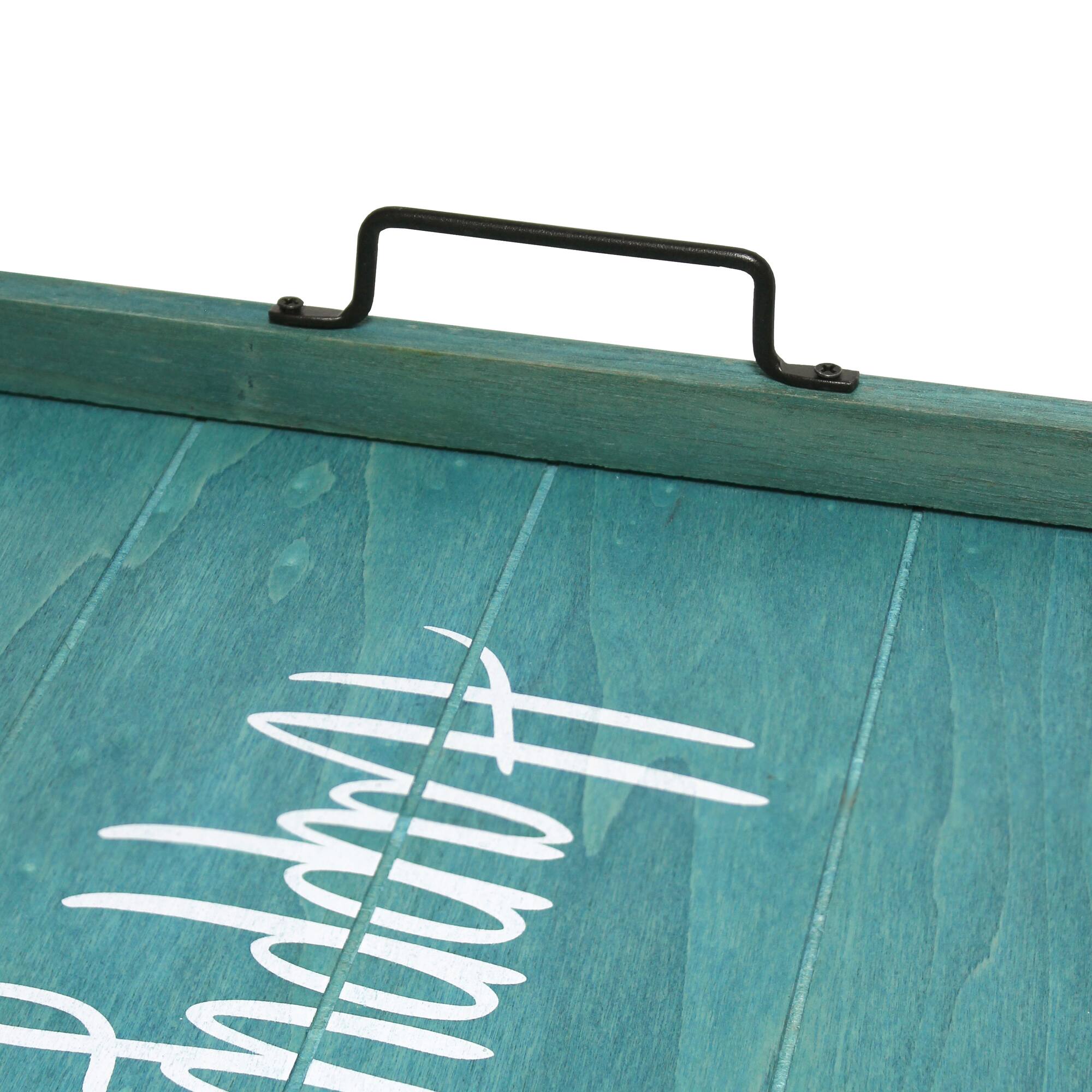 Elegant Designs™ 15.5" Happy Place Serving Tray with Handles